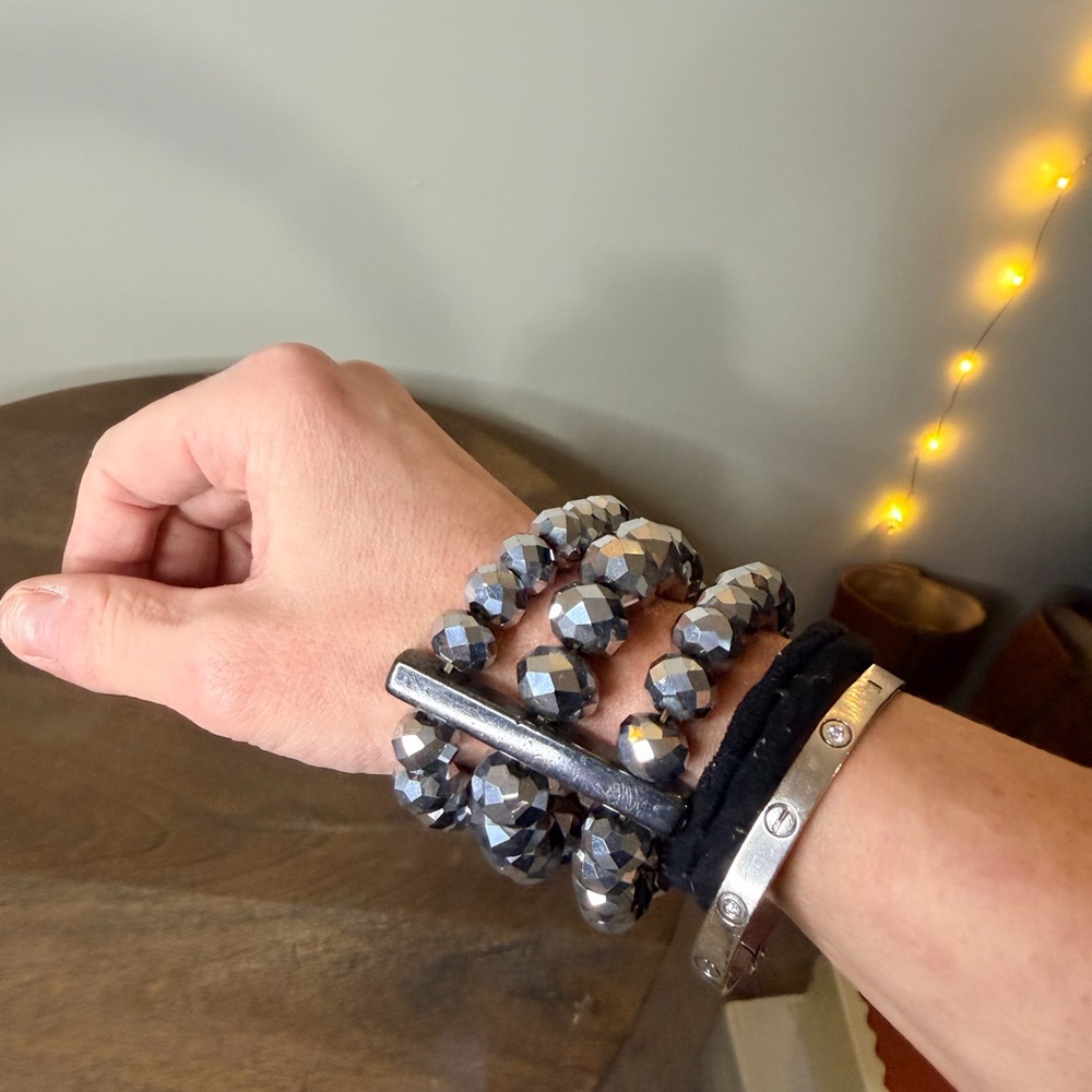 Beaded Triple Strand Bracelet